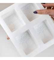 silikonski kalup za izradu sapuna s motivom drveta