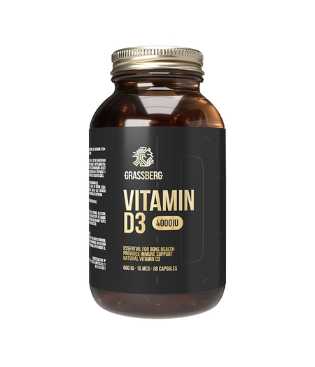 Grassberg Vitamin D3 4000 IU | 90 kapsula