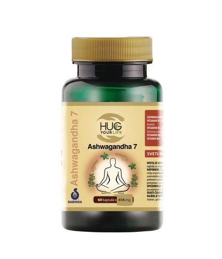 Ashwagandha 7, 616 mg x 60 kapsula - Hug Your Life