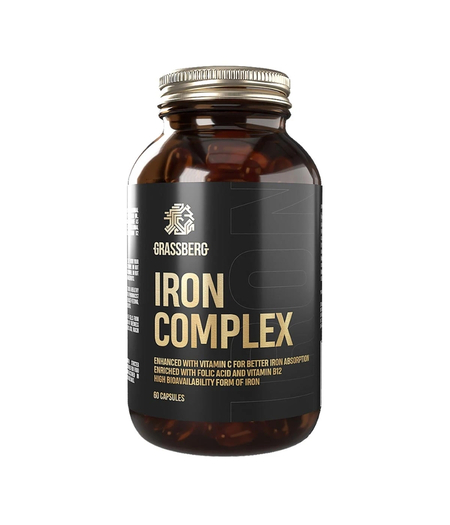 grassberg iron complex željezo bisglicinat + vitamini B12, C i folna