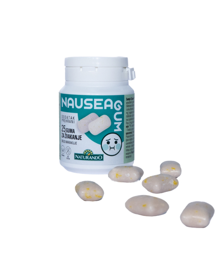 NAUSEA GUM žvakaće gume protiv mučnine 25 kom - Naturando