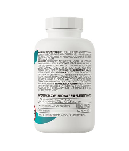 Selen (L-Selenomethionine) 200 mcg x 220 tableta - OstroVit