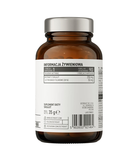 Shilajit (mumyo, mumio) 250 mg x 90 kapsula - OstroVit