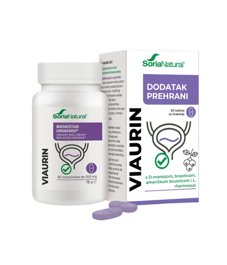 Viaurin tablete Soria Natural - pomoć kod cistitisa, upale mjehura, urinarnih infekcija