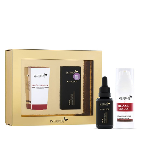 dr stribor poklon paket krema ruža i argan + serum ag-au/cp