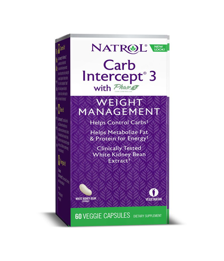 Carb Intercept 3 with Phase2 & WHITE KIDNEY BEAN  Natrol kapsule za mršavljenje